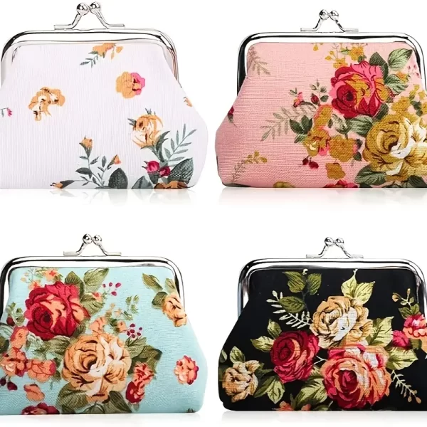 Vintage portomonee zwart met rozen - Afbeelding 5