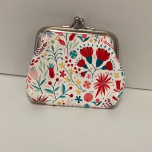 Vintage portomonee wit rood