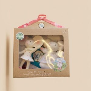 Cadeauset van Meiya & Alvin bijtspeeltje en zachte rammelaar